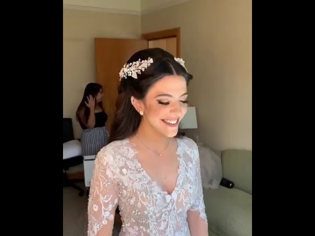 A beautiful bride on her way to...